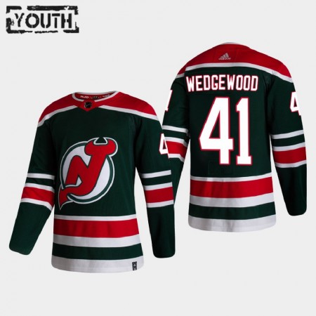 Dětské Hokejový Dres New Jersey Devils Dresy Scott Wedgewood 41 2020-21 Reverse Retro Authentic